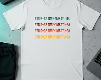 Ping Result T-Shirt | Network Engineer Tech Nerd Tee | IT Sysadmin Gift