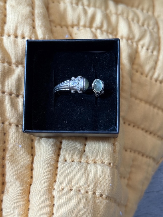 Silver and Green Adventuring Ring - image 2
