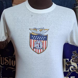 Vintage 1960s Valley Forge Military Academy T-Shirt, Student Seal, Small