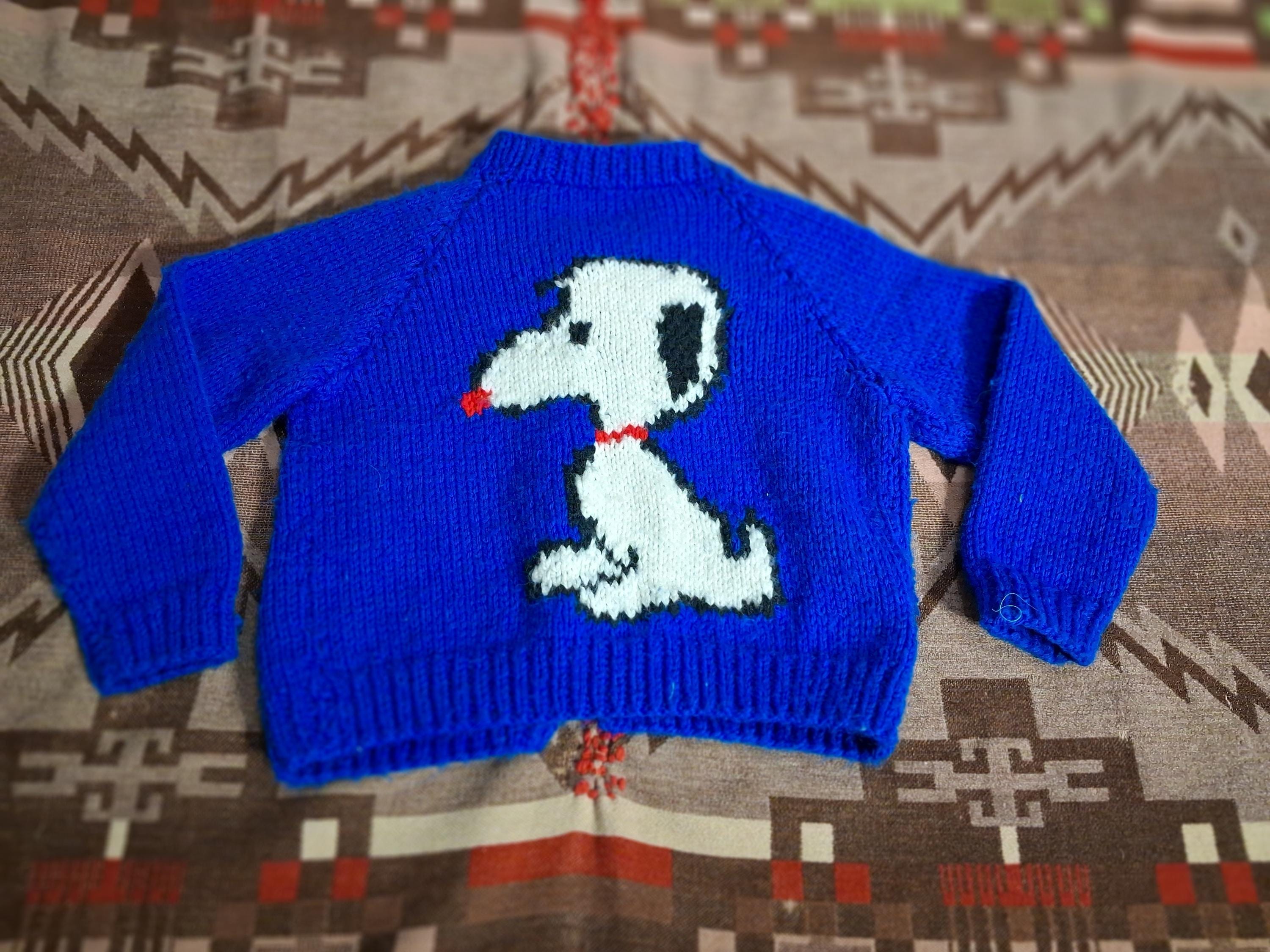 70s Snoopy Sweater - Etsy