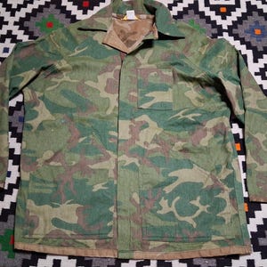 NoS Vintage 1960s Ranger Mitchell camo reversible hunting 100% cotton camouflage jacket