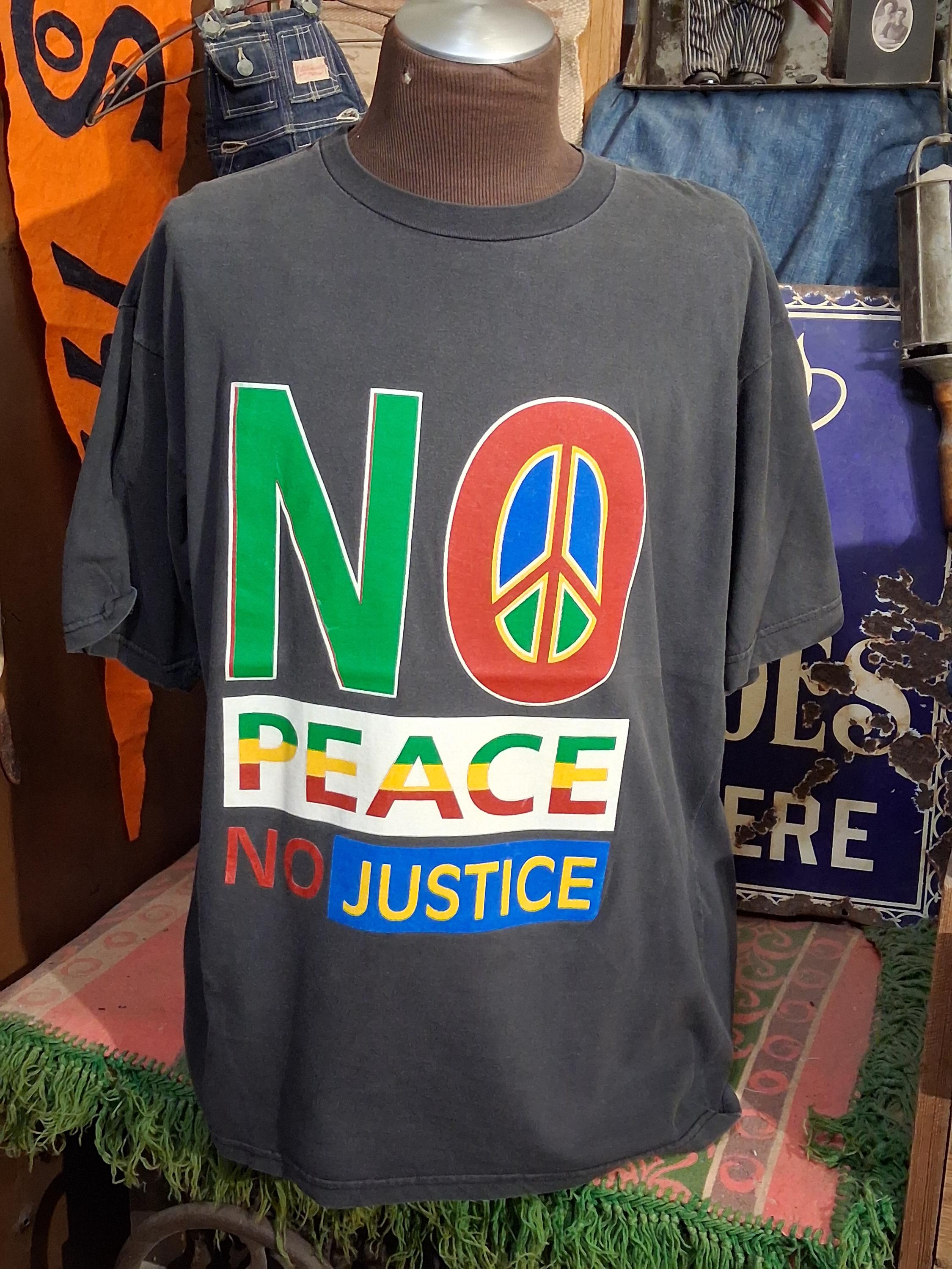 Vintage 90s Cross Colours No Peace No Justice Unity Violence Hip