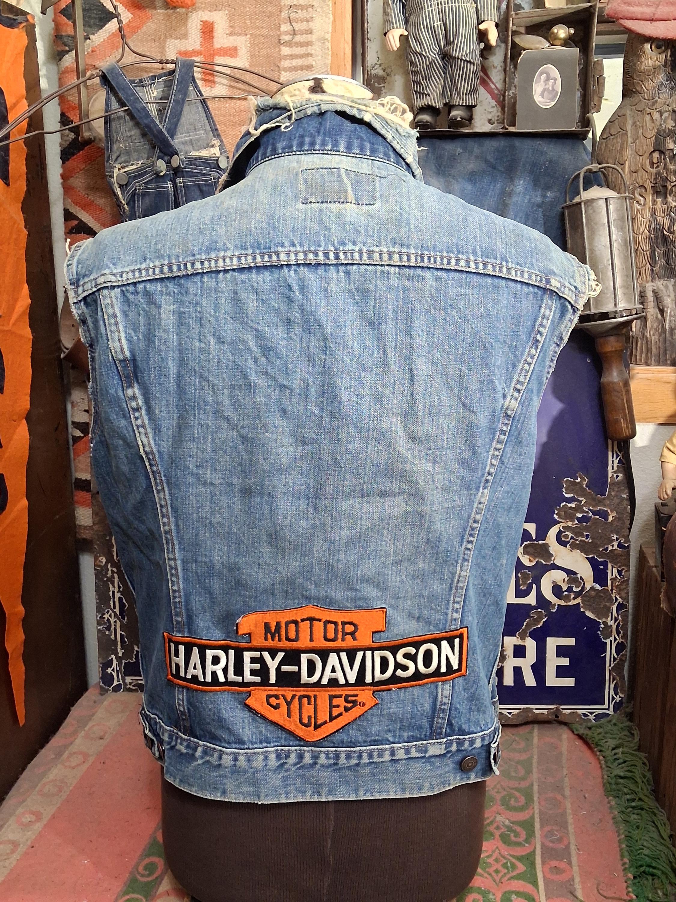お値下げ！Harley-Davidson デニムジャケット ヴィンテージ L Harley Davidson Vintage Denim Jacket - Etsy