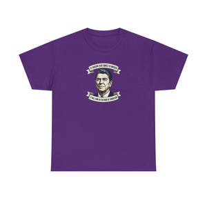 Ronald Reagan portrait tee | Presidential portrait shirt, vintage banner design | Fascism America image 11
