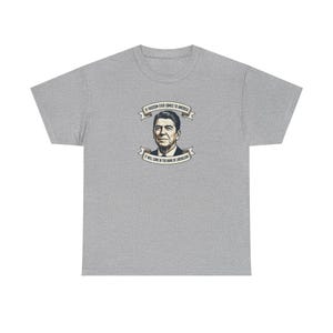 Ronald Reagan portrait tee | Presidential portrait shirt, vintage banner design | Fascism America image 5