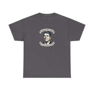 Ronald Reagan portrait tee | Presidential portrait shirt, vintage banner design | Fascism America image 8