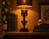 Gothic Skeleton Table Lamp β Hand-Cast Resin Night Light (38cm)