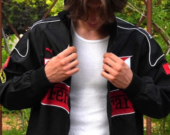 Vintage Italian F1 Racing Jacket | Embroidered Formula 1 Bomber Streetwear