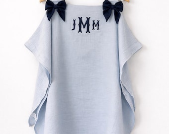 Personalized Muslin Car Seat Cover | Stroller Cover | Embroidered Monogram | Baby Gift | Appliqué