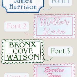 Personalized Embroidered Baby Name Sign | Custom Nursery Decor | Hospital Door Sign | Baby Name Plaque | Baby  Name and Stat Card