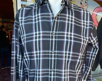 Vintage 80s Plaid Button Down Shirt