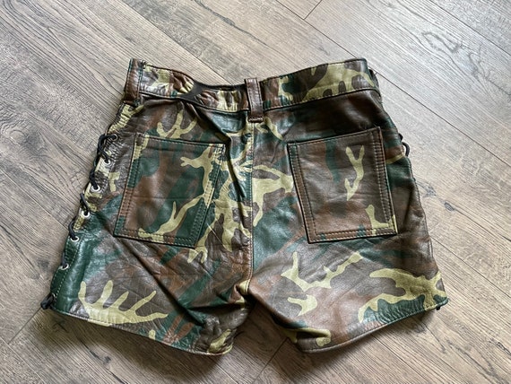 Vintage Leather Camouflage High-Waisted Leather S… - image 8