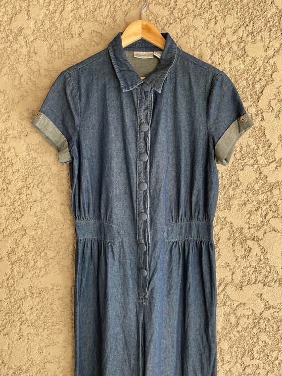 Vintage 90s Jeanology Denim Romper, Jean Jumpsuit… - image 2