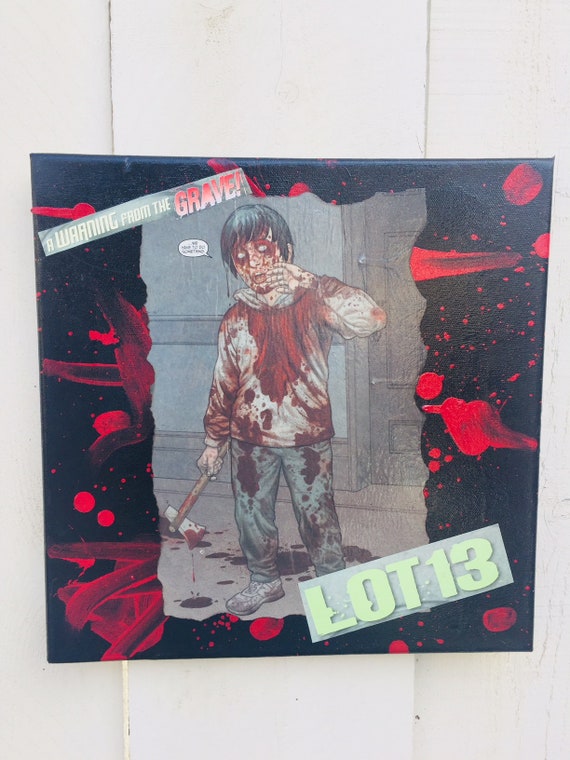 Zombie Artwork Zombie House Decor Bloody Artwork Handmade Etsy