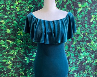 slim fit dress slacks Fitted Off Shoulder Velvet Sequin Gown by Ladivine CL03