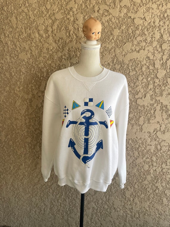 Vintage Russell Anchor Sailor Vibes Sweater, Size 