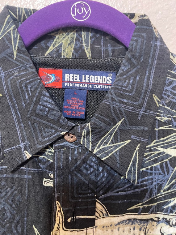 Vintage 90s Fish Print Button Down Shirt by Reel Legends -  Canada