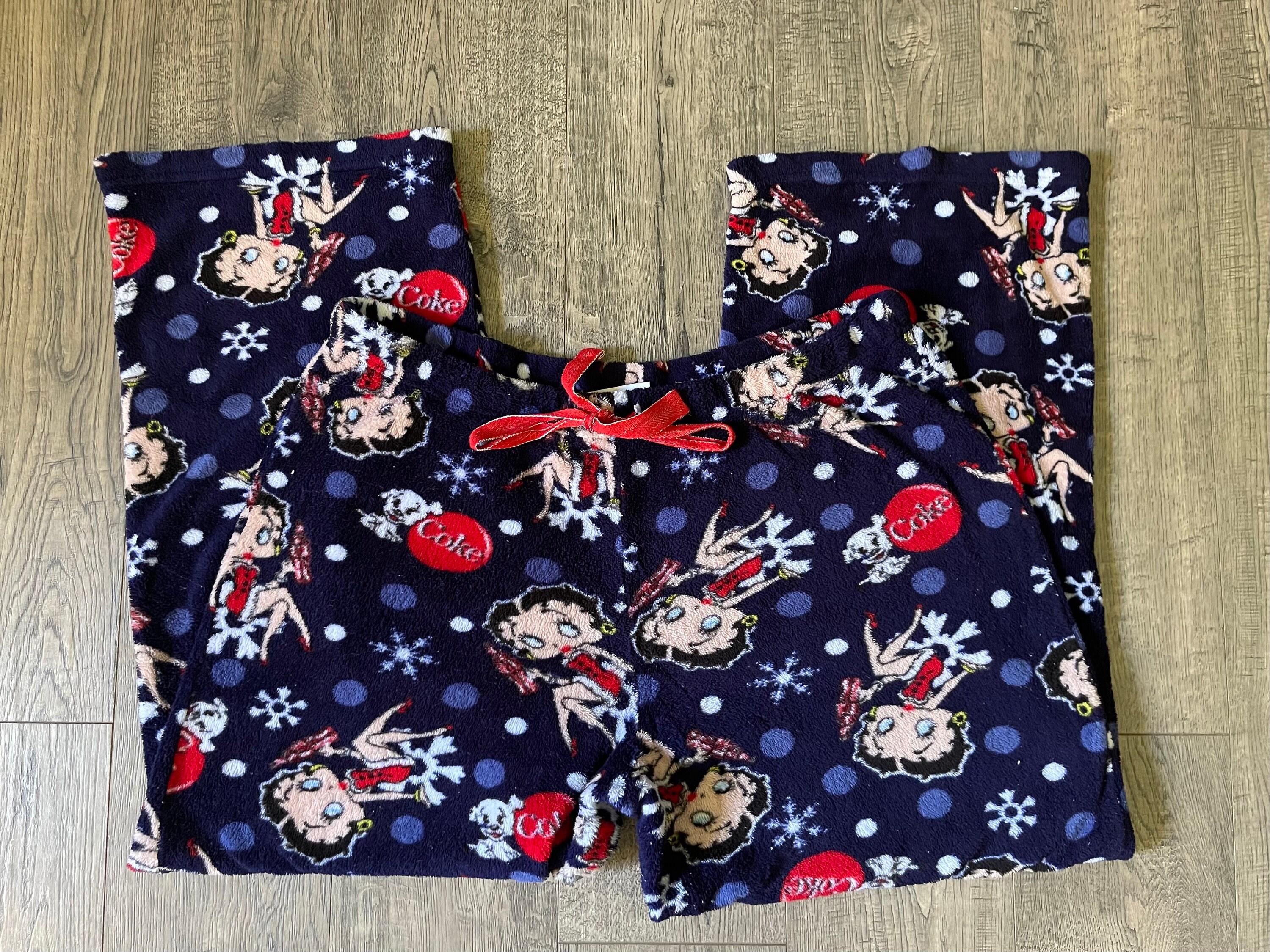 Betty Boop Coca-cola Winter Wonderland Fuzzy and Soft Christmas PJ