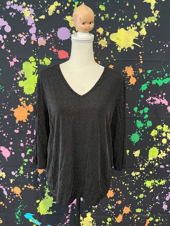 Top Noir Pailleté Briggs (Talbots) Taille S - Occasion En Parfait état