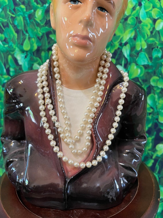 Vintage Extra Long Faux Pearl Necklace - image 3