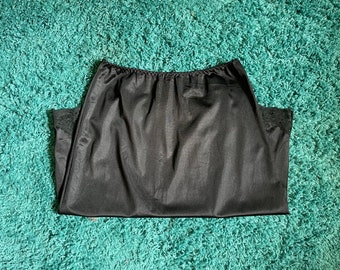 Vintage Bestform Black Nylon Skirt Slip, Size Medium