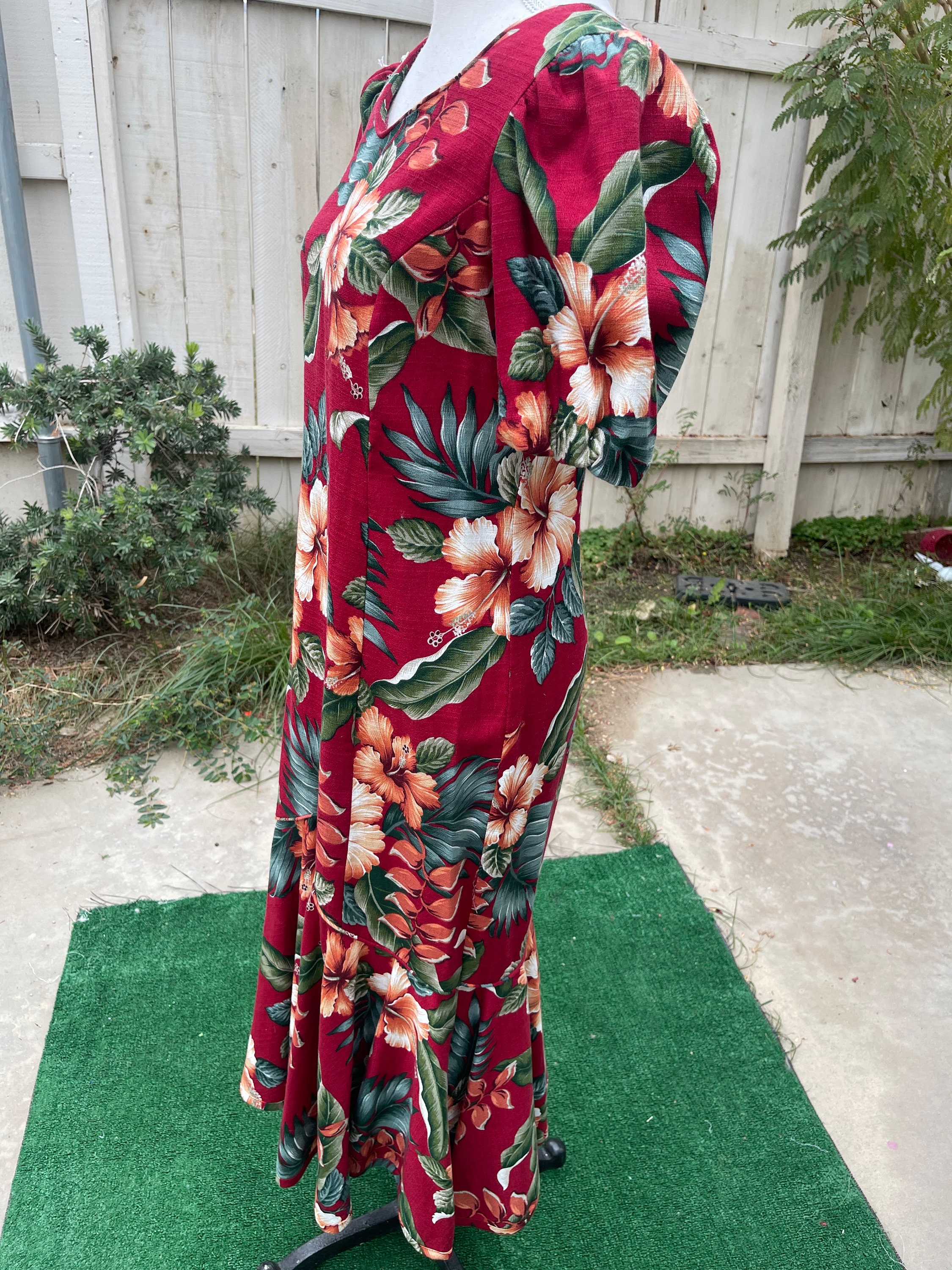 Vintage Hilo Hattie Hawaiian Maxi Dress, Floral Cotton, Size Small - Etsy