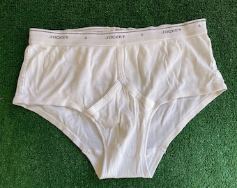 Vintage Jockey Classic Briefs, Cotton Underwear,Tighty Whities Mens Size 36