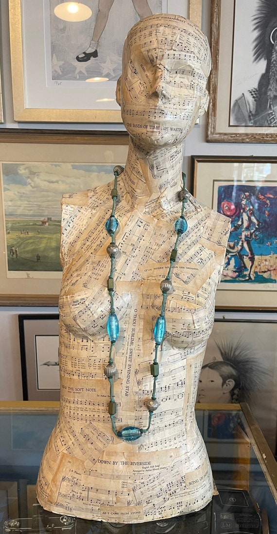 Vintage Large Chunky Statement Piece Necklace Gem