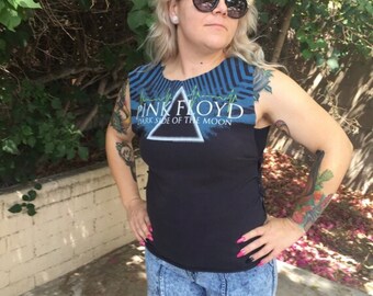 Pink Floyd Dark Side Of The Moon T-shirt, Pink Floyd Music Tee, Hand-cut T-Shirt, Size Large