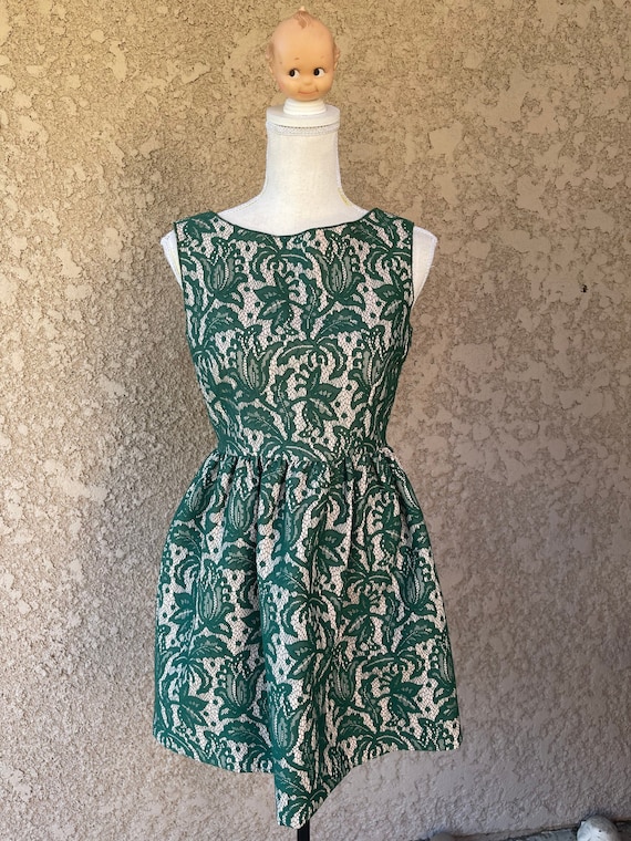 Zara Woman Green Lace Dress