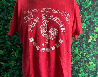 Sriracha Hot Chili Sauce Red T-shirt, Unisex Size XL