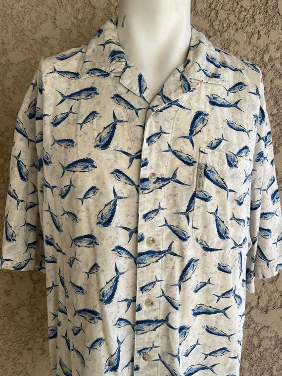 Vintage Columbia Sportswear Fish Print Button up Shirt, Fish Shirt, Size XL  -  Canada