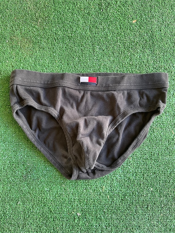 Tommy Hilfiger Black Briefs, Tighty Whities, Used Underwear, Mens Underwear,  Size Large 