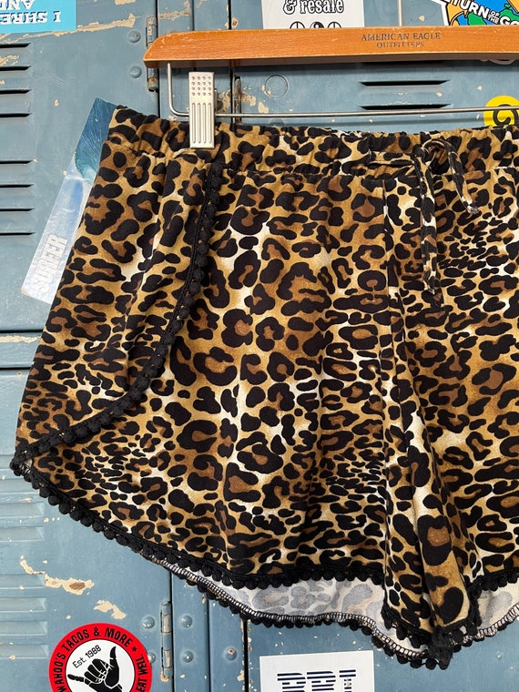 Y2K Soft Leopard Print Shorts, Leopard Booty Shor… - image 3