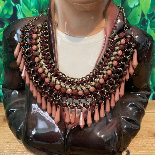 Zara Bohemian Beaded Bib Necklace