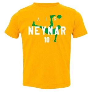 Air Neymar Brazilian Football Soccer Legend - Neymar #10 Brazil Tribute Unisex and Women T-Shirt, Long Sleeve and Sweatshirts Gold Edition image 4