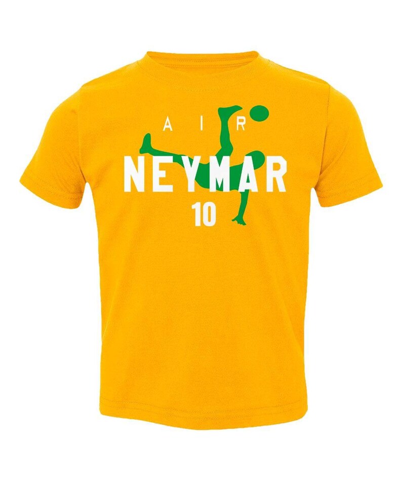 Air Neymar Brazilian Football Soccer Legend - Neymar #10 Brazil Tribute Unisex and Women T-Shirt, Long Sleeve and Sweatshirts Gold Edition image 4