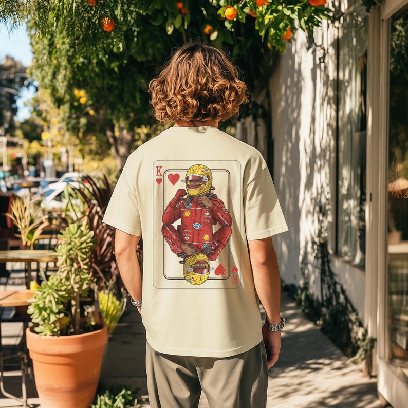 Racing King of Hearts Lewis Hamiltonshirt, F1 Playing Card Tee, Comfort ...