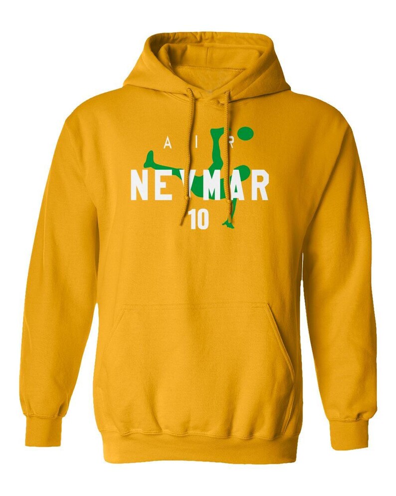 Air Neymar Brazilian Football Soccer Legend - Neymar #10 Brazil Tribute Unisex and Women T-Shirt, Long Sleeve and Sweatshirts Gold Edition image 3