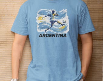 Argentina Soccer Fan Shirt, Football Player Custom Gift Argentine National Graphic Tee, Personalized Tournament Sports Lover Unisex T-Shirt
