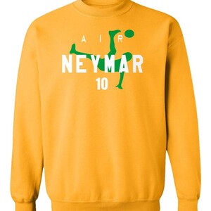 Air Neymar Brazilian Football Soccer Legend - Neymar #10 Brazil Tribute Unisex and Women T-Shirt, Long Sleeve and Sweatshirts Gold Edition image 2