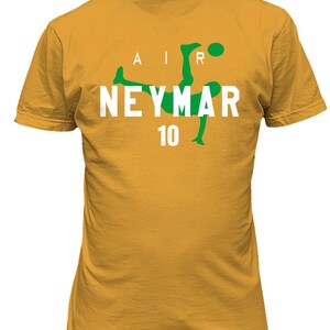 Air Neymar Brazilian Football Soccer Legend - Neymar #10 Brazil Tribute Unisex and Women T-Shirt, Long Sleeve and Sweatshirts Gold Edition image 5