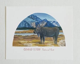 Grand Teton National Park Moose Print