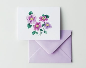 Purple Flower Greeting Card