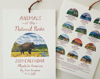 2024 Animals of the National Park Calendar