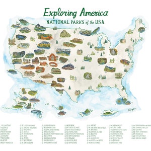 National Parks Map with Checklist with updated 63 PARKS image 9