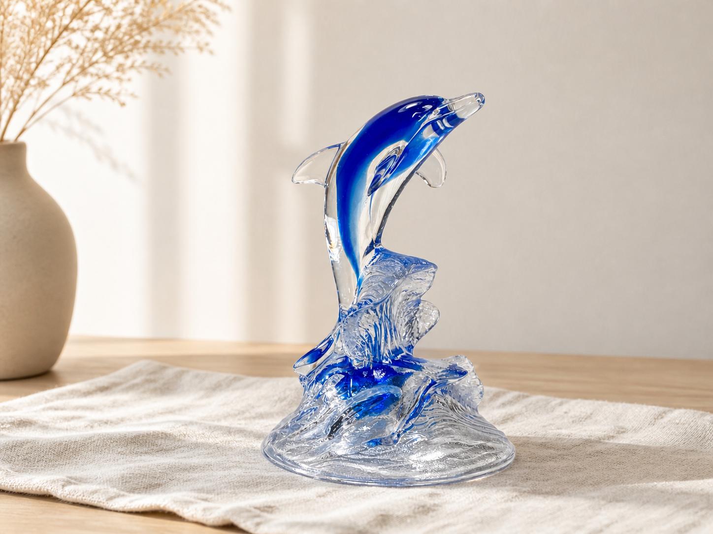 新品❣️美しい青CRYSTAL DARQUES DAUPHIN  Cristal D'arques Dolphin - Etsy