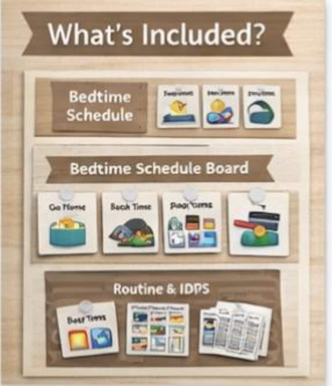 Autism Visual Schedule | Bedtime Routine Chart (PDF Download) - Etsy