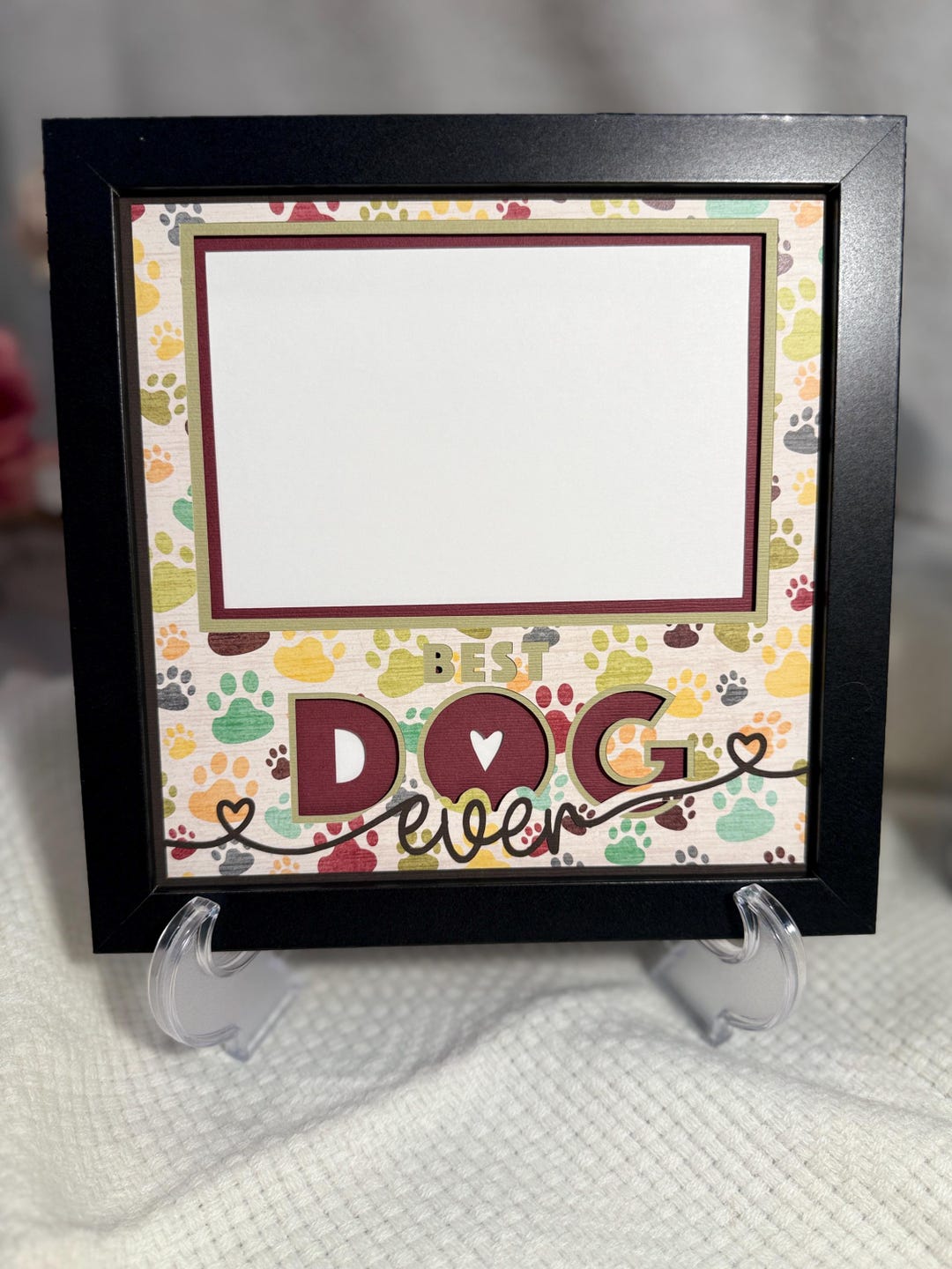 Dog Shadow Box | Pet Photo Keepsake, Dog Mom Gift - Etsy