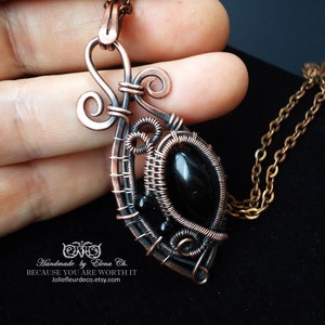 Agate pendant Copper necklace Copper pendant Wire wrap jewelry Heady wire wrapped Pendant Gothic Jewelry Amulet men pendant Talisman